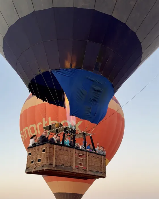 Montgolfière prête à s'envoler