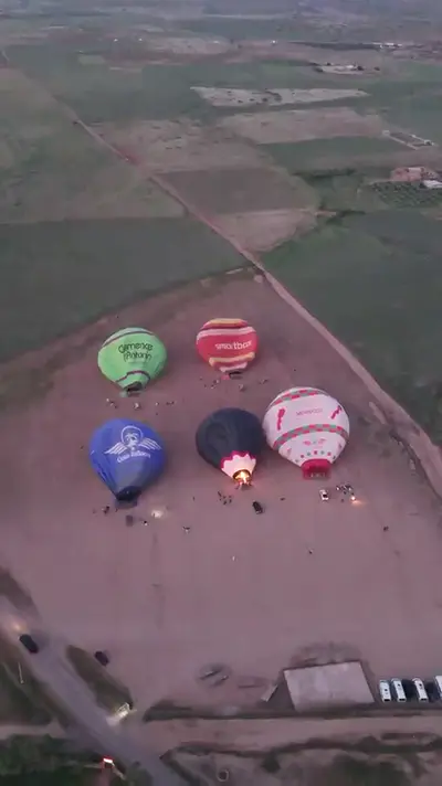 L'aire de décollage vue du ciel